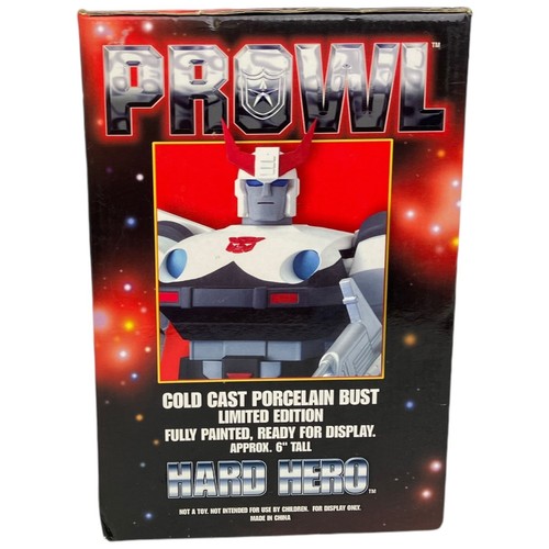 Transformers Prowl Bust Cold Cast Porcelain With Box & Insert 2002 Hasbro Used - Picture 2 of 6