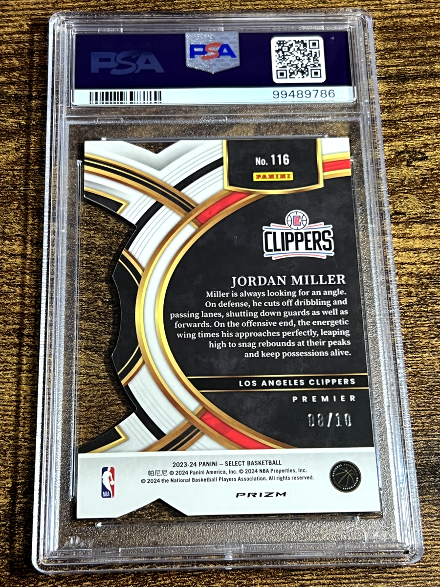 JORDAN MILLER 2023-24 Panini Select Die Cut Gold Prizm /10 #116 RC 