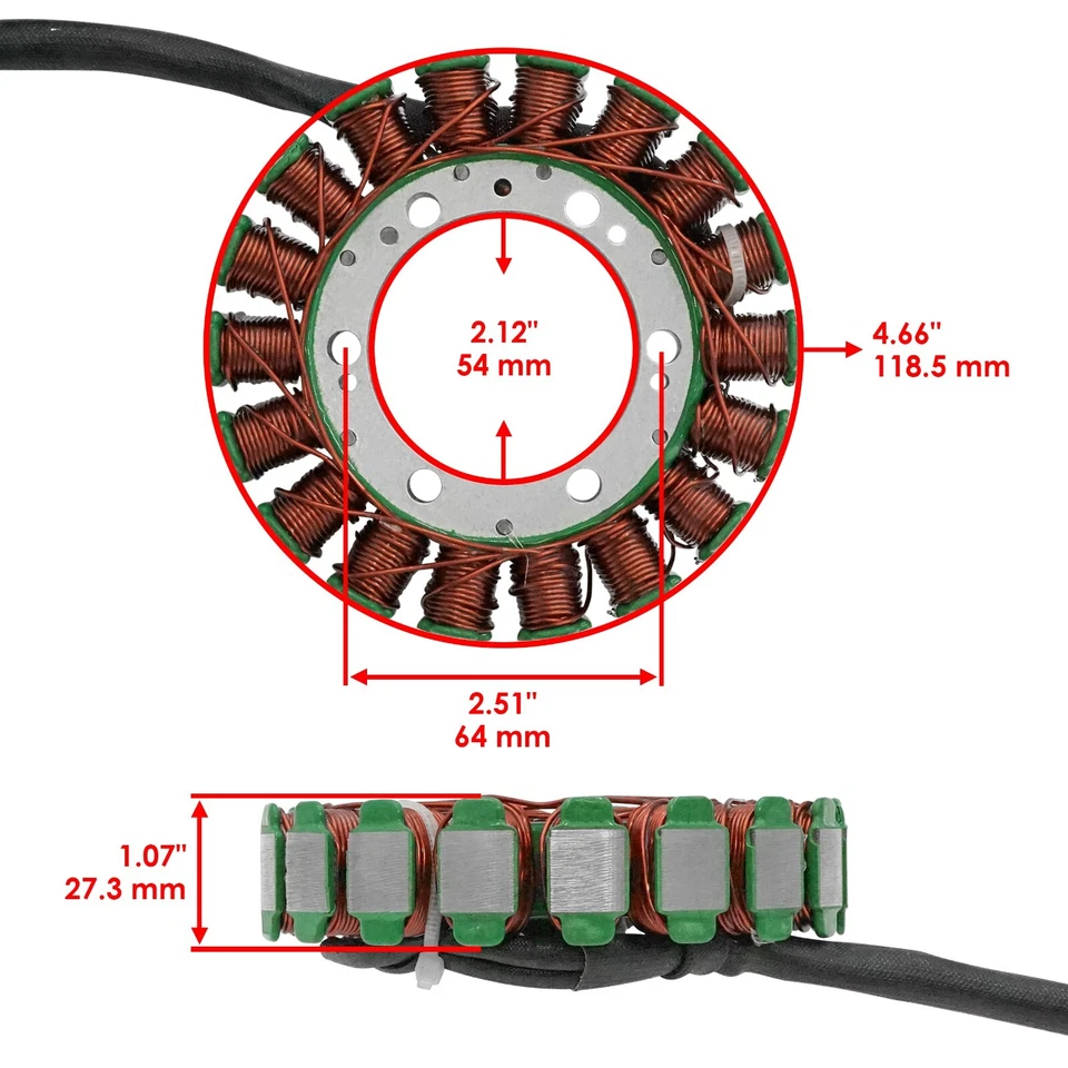 Estator para Honda VT750C2B Shadow Phantom 750 2010 2011 2012 2013 2014 2015-2022 Foto 2 de 4