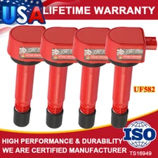 4PCS Ignition Coil Pack For Honda Civic 2006 2007 2008 2009 2010 2011 1.8L UF582