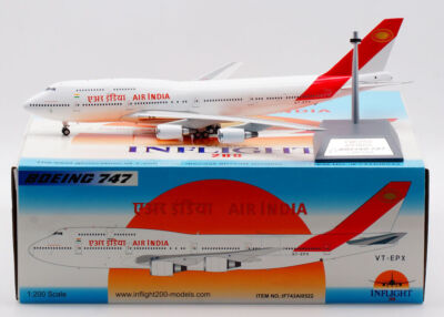Inflight IF743AI0522 Air India Boeing 747-200 VT-EPX Diecast 1/200 Jet Model New