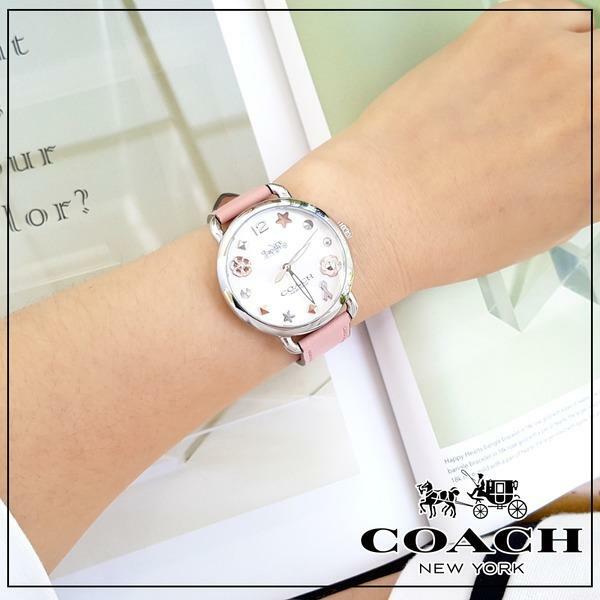 Coach 14502799 Delancey Pink Leather Strap Women's Watch NEW Coach 14502799 Delancey Pink Leather Strap Women's Watch NEW