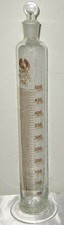 Glass cylinder graduated 500ml  w ground stopper measuring cup lab chemistry New