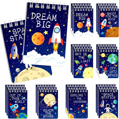 Outer Space Mini Notebook 32 Pack Space Party Favor Galaxy Goodie Bags Solar Sys