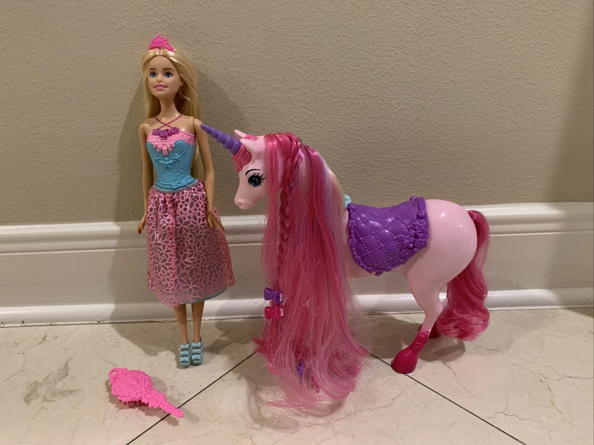 Endless Hair Kingdom Princess Doll and Pink Glitter Unicorn w/ | eBay