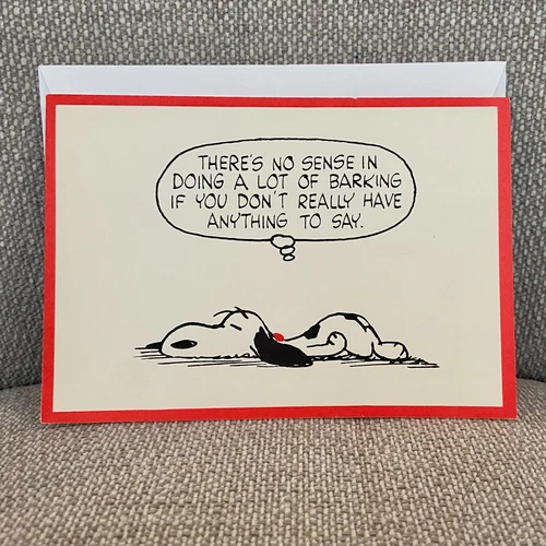 Vintage Hallmark Peanuts Snoopy Card with Envelope - NOS
