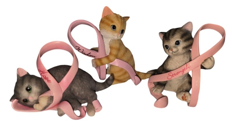 Set of 3 - Hamilton Ribbons of Purr-fect Hope Collection -Hope, Strength, Wisdom