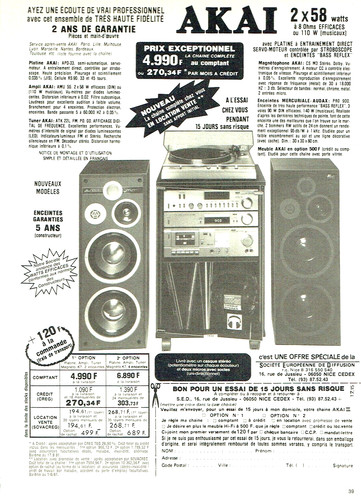 Werbung Advertising 04.24 1981 Akai Hifi Kette Plattenspieler Tuner Verstärker