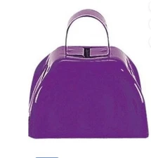 Purple colored Metal COWBELLS 3" Tall FUN Noisy party decor school spirit grad