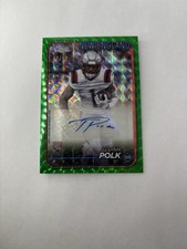 2024 Topps Chrome Ja'Lynn Polk RC Auto Green Geometric /99 #RA-JP SP Rookie