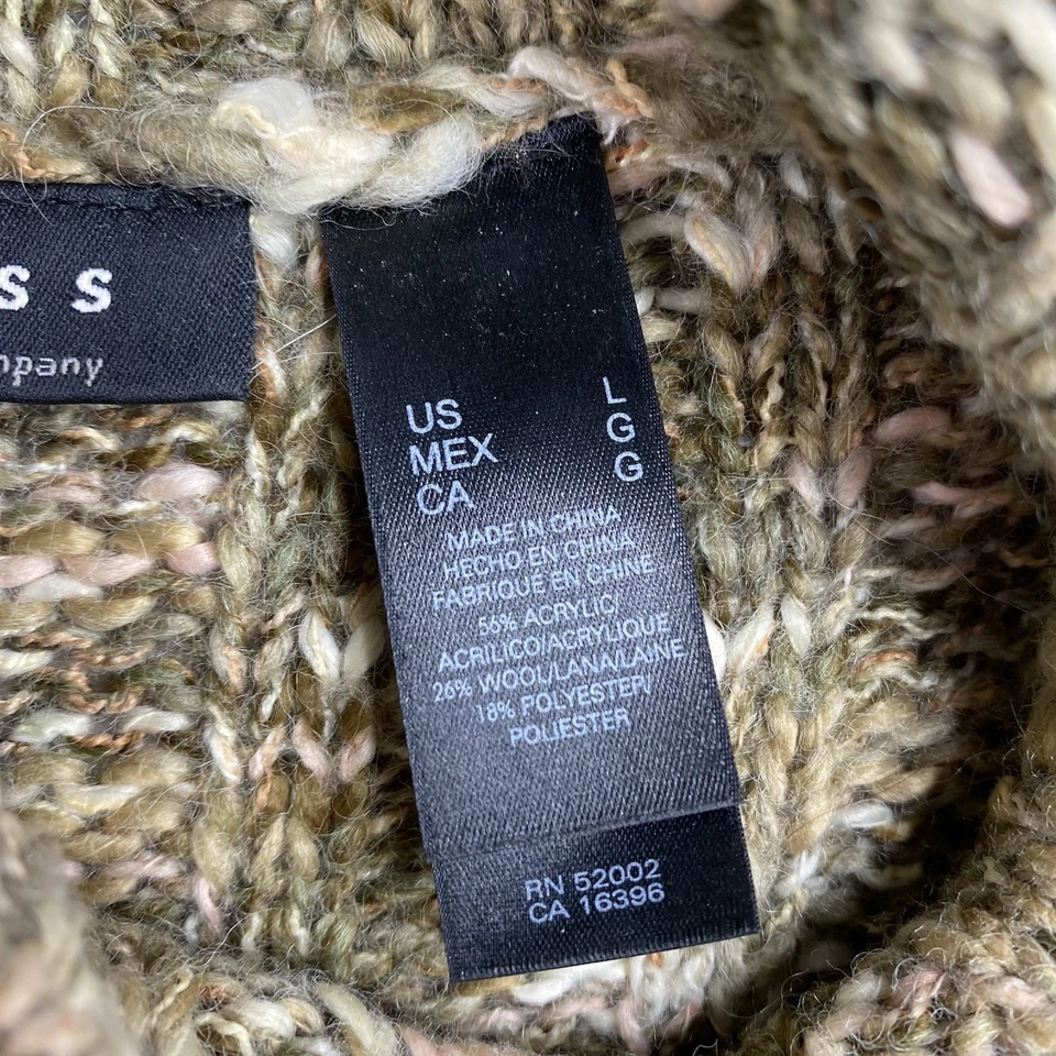 Suéter De Colección Axcess Para Mujer L Grueso Tejido Mezcla de Lana Tinte Espacial Terroso Y2K Cálido Foto 4 de 4