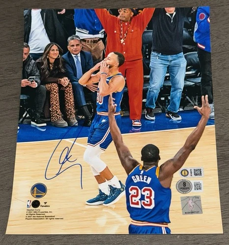Stephen Curry "2974" (NBA Record) Warriors 8x10 Fanatics Signed Photo USASM BAS