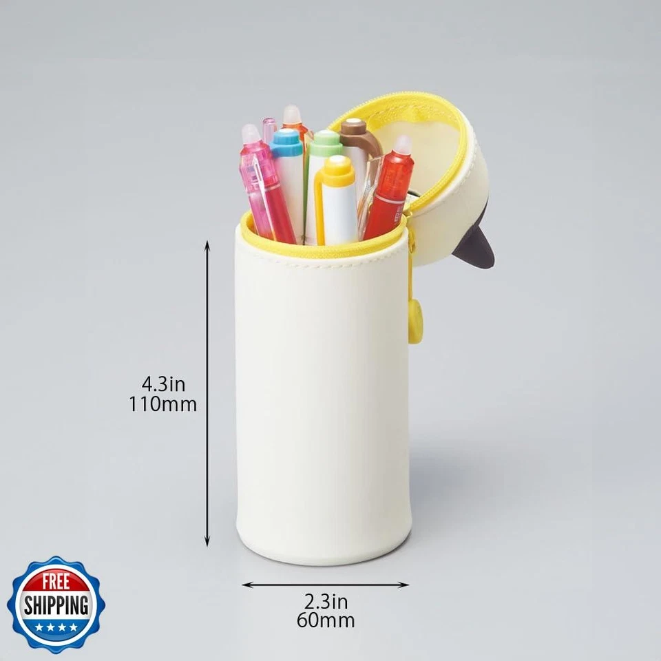 Estuche para lápices LIHIT LAB Kawaii pingüino japonés de pie para escuela Foto 4 de 4