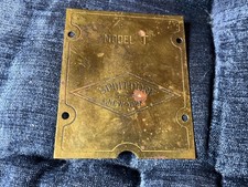 Antique Vintage Splitdorf Model T Brass Coil Box Plate Emblem Nameplate Tag Era Antique Vintage Splitdorf Model T Brass Coil Box Plate Emblem Nameplate Tag Era