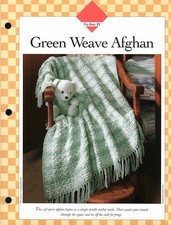 Green Weave Afghan  Vanna's Afghan and Crochet Favorites 85220-E