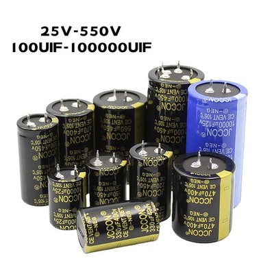 Elektrolyt Kondensator Auswahl 1µF - 100000µF/ 6V - 550V Radial 105°C