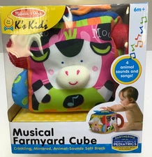 Melissa & Doug K's Kids Musical Farmyard Cube, Educational Baby Toy