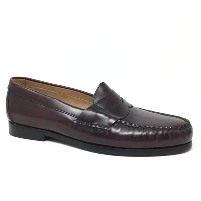 NEW Johnston & Murphy Hayes Loafers Dress Shoes Mens Size 10.5 W Wide Burgundy