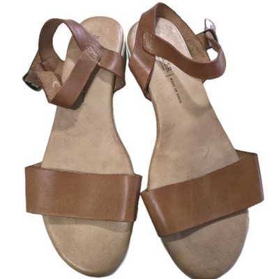 Jo Mercer European Collection Made in Spain Tan Leather Flat Sandals Womens 41