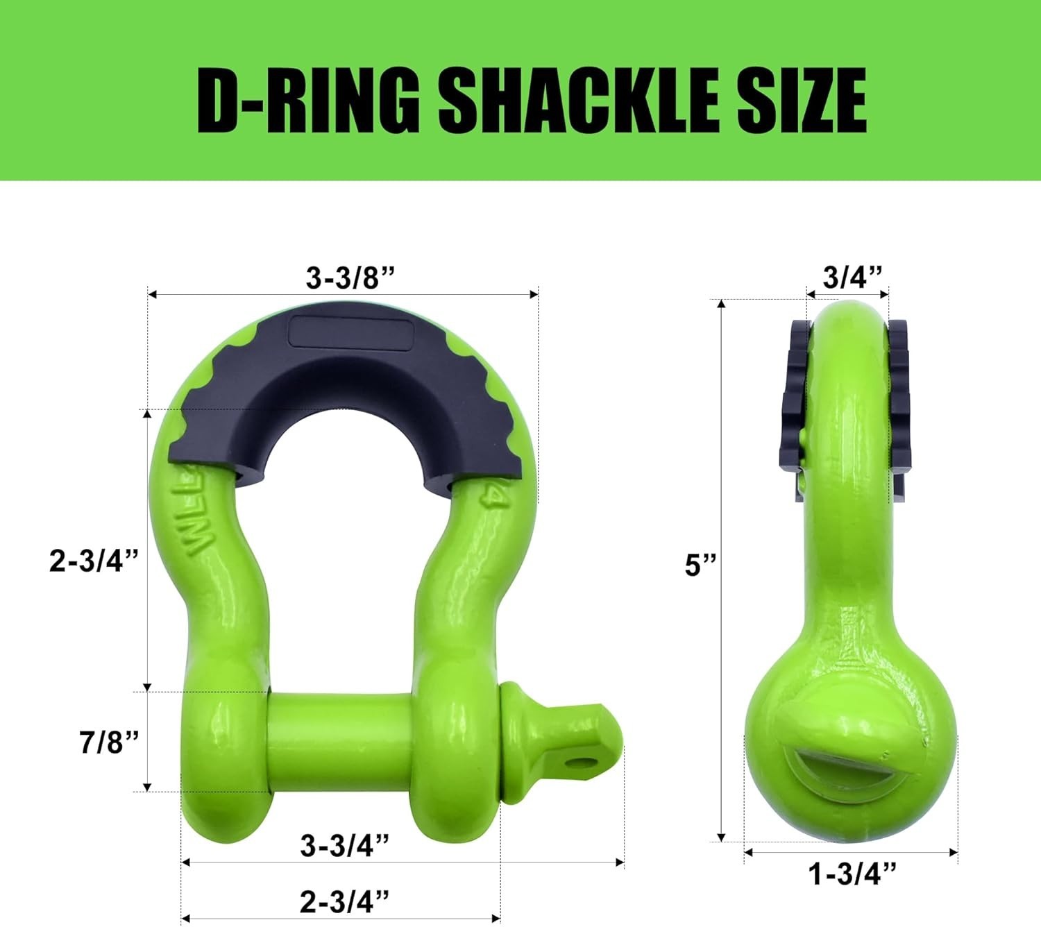 Off Road Snatch Recovery Kit, 10 Ton Heavy Duty Snatch Block Pulley with 3" x8'