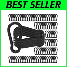 Versatile 120PCS Black Carabiner Clips - Quick Links for Camping & DIY Projects