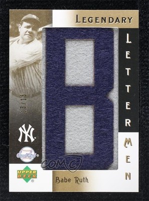 2007 Sweet Spot Classic Legendary Lettermen 13/15 Babe Ruth (Letter B) HOF 00d2