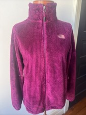 The North Face Fleece Jacket Women s Medium Purple Osito Full Zip Soft Pockets