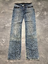 VTG Dolce&Gabbana Blue Leopard Print Lace Tri...