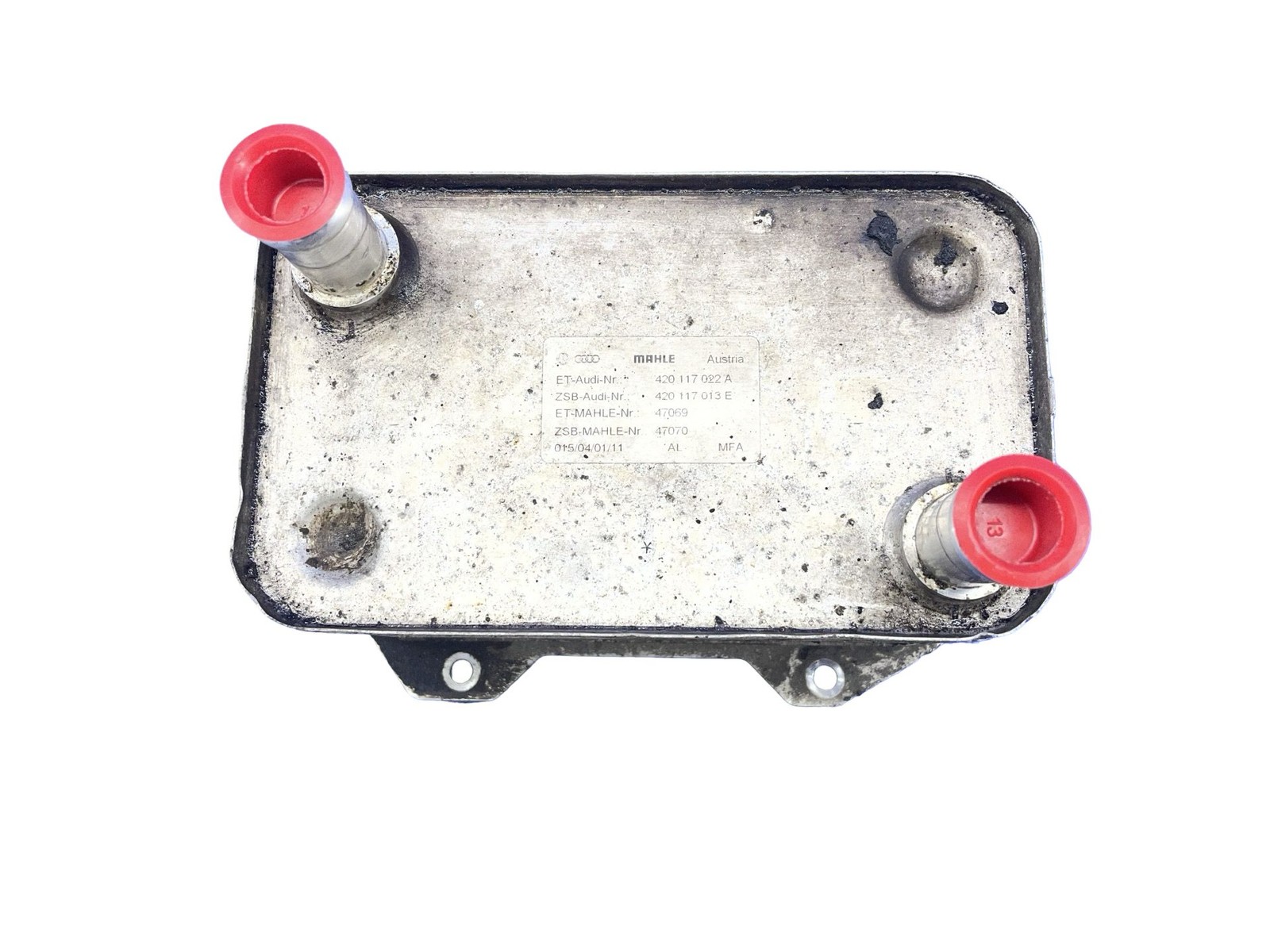 2008-2015 AUDI R8 TYPE 42 OEM AWD 4.2L ENGINE MOTOR OIL COOLER 420117022A