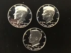 Three. 1976-S Kennedy Half Dollar- Choice Gem Proof.  40% Silver