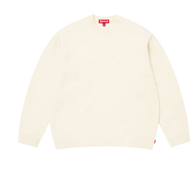 Supreme - Angora Script Sweater - White - Large - FW25 | eBay