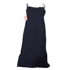 BHLDN Navy Blue Bridesmaid Gown Dress US Size 10 Anthropologie Solid NWT
