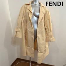 USED FENDI SPRING COAT TRENCH LONG GOOD