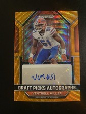 Panini 2023 Prizm Draft Auto /75 Jersey match Orange Ventrell Miller Gators
