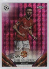 2023 Chrome UEFA Club Competitions Pink Geometric Refractor Bruno Fernandes 1ek2