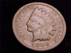 1886 Indian Head Cent, Type 2 variety, Good  grade