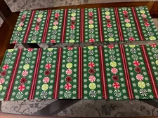 Christmas Candy Mini Runners (2) or Tank Covers Handmade