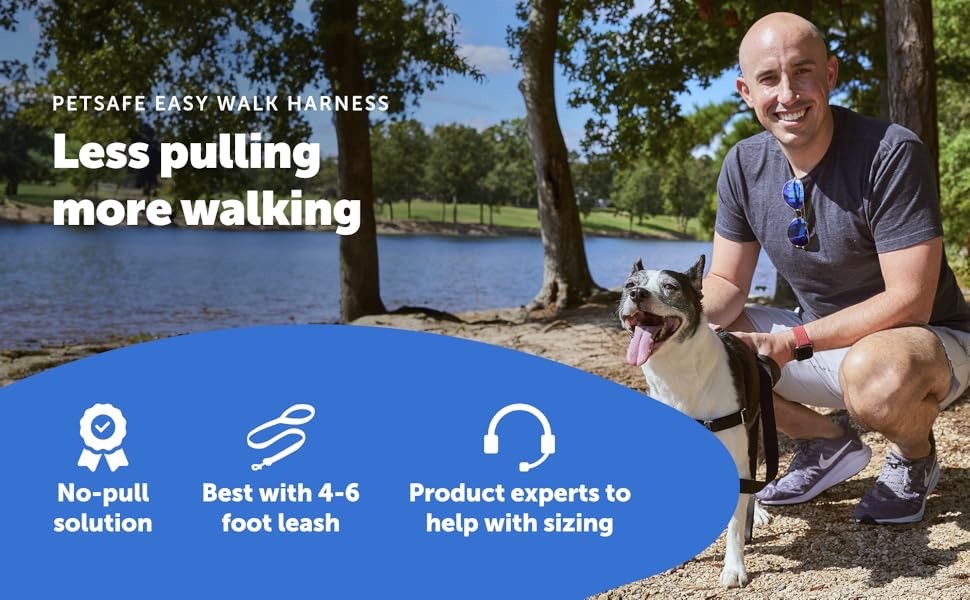 PetSafe Easy Walk No-Pull Dog Harness For Take Control Size M/L Charcoal/Black