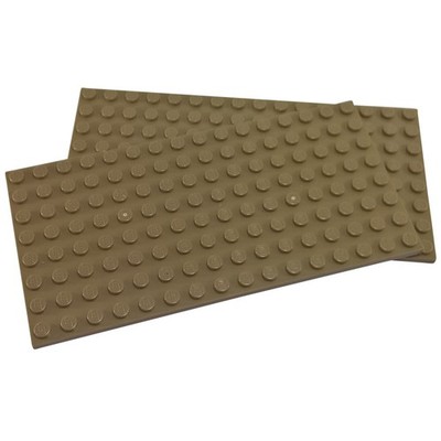 2 NEUE LEGO BAUSTEINE Plate 8 x 16 BRICKS Dunkle Tan