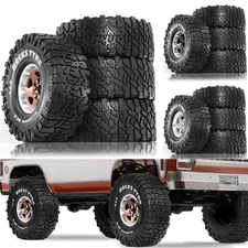 4x1.9 Wheel Rims Tires For 1/10 FMS FCX10 Toyota Land Patrol Ford pickup RC Car