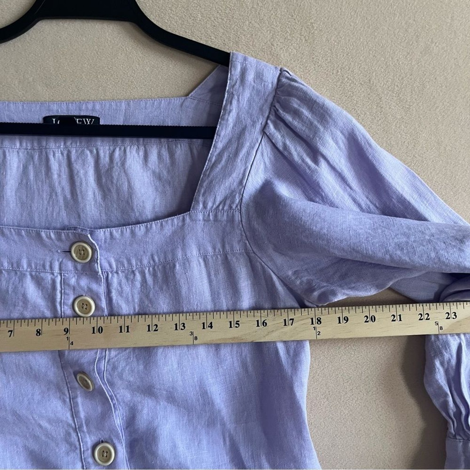 JCrew Levander Squareneck Button-Front Linen Top … - image 13