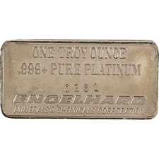 1 oz Engelhard Platinum Bar (Secondary Market, Varied Design) 2469.40 per troy oz