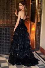 Sherri Hill - Size: 2 - Layered Skirt Strapless Corset Dress - Style: 56584