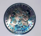 1900-O Morgan Silver Dollar PC MS67 Toning Impressive  Rainbow