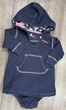 Baby Girl Clothes Gap 3-6 Month 2pc Blue Hooded Dress