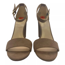 Nine West Abrah High Heel Ankle Strap Sandals Natural US Women's Size 9.5 Medium