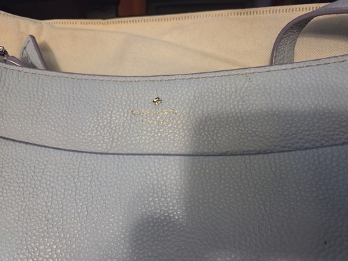 Kate Spade Shoulder Bag Blue 11x10" inside zipper/pockets adjustable strap - Picture 2 of 4