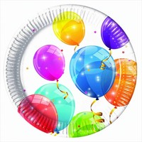 Funkelnde Ballons Pappteller Groß 23Cm 8 StüCk Neu & Ovp