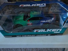GREENLIGHT 2017 CHEVY CAMARO SS FALKEN TIRES green/blue color 1 24 scale