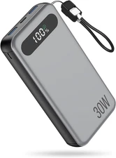 Power Bank 20000Mah, PD 30W and QC 4.0 Fast Charging Portable Charger with 3 ...
